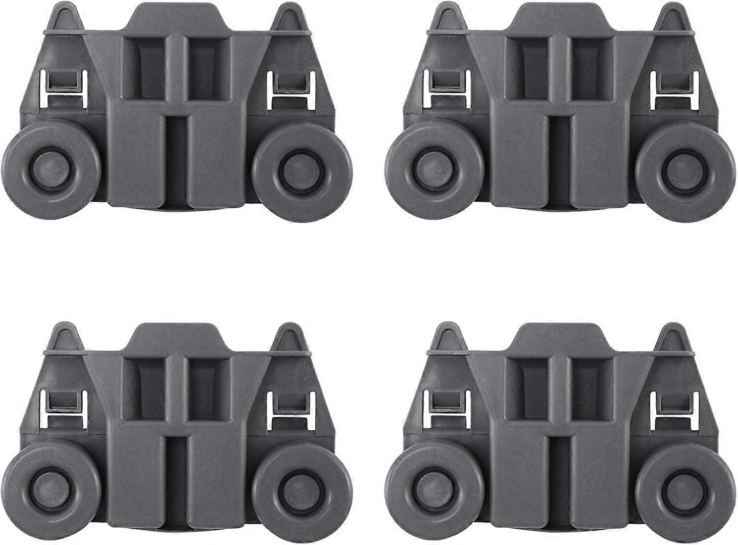Replacement Dishwasher Roller W10195417 Extra Durable - For Whirlpool and Kenmore Dishwashers- 4 Pack