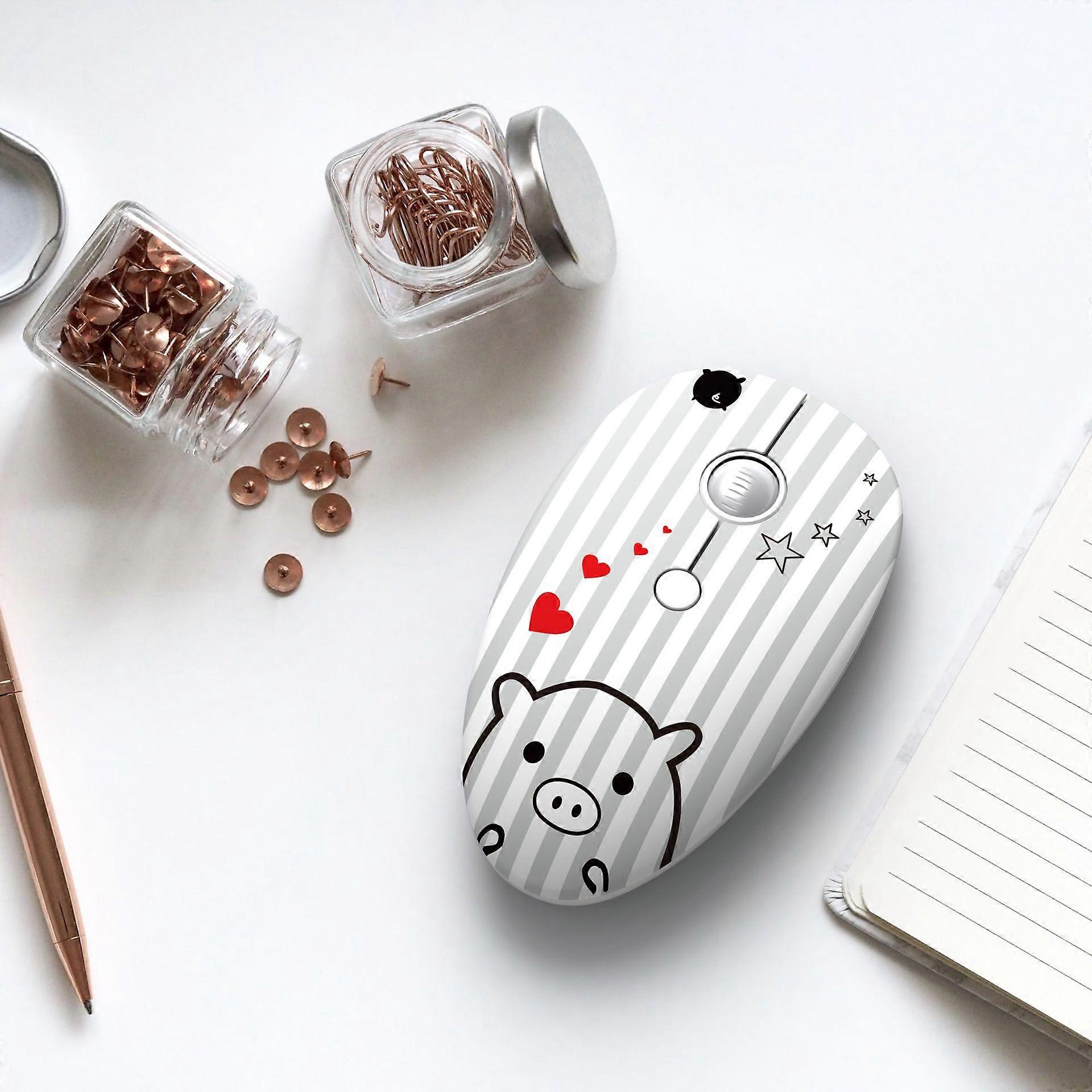 Wireless Cartoon Mouse Pink Laptop Desktop Computer Office Photoelectric 2.4G Mouse