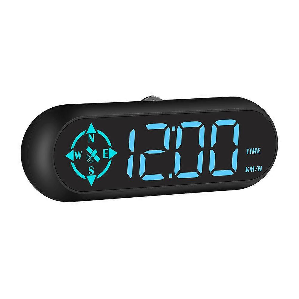 Multifunctional Car HUD GPS Head-Up Display Speedometer Compass HD Large Fonts Fully Compatible Speeding Alert