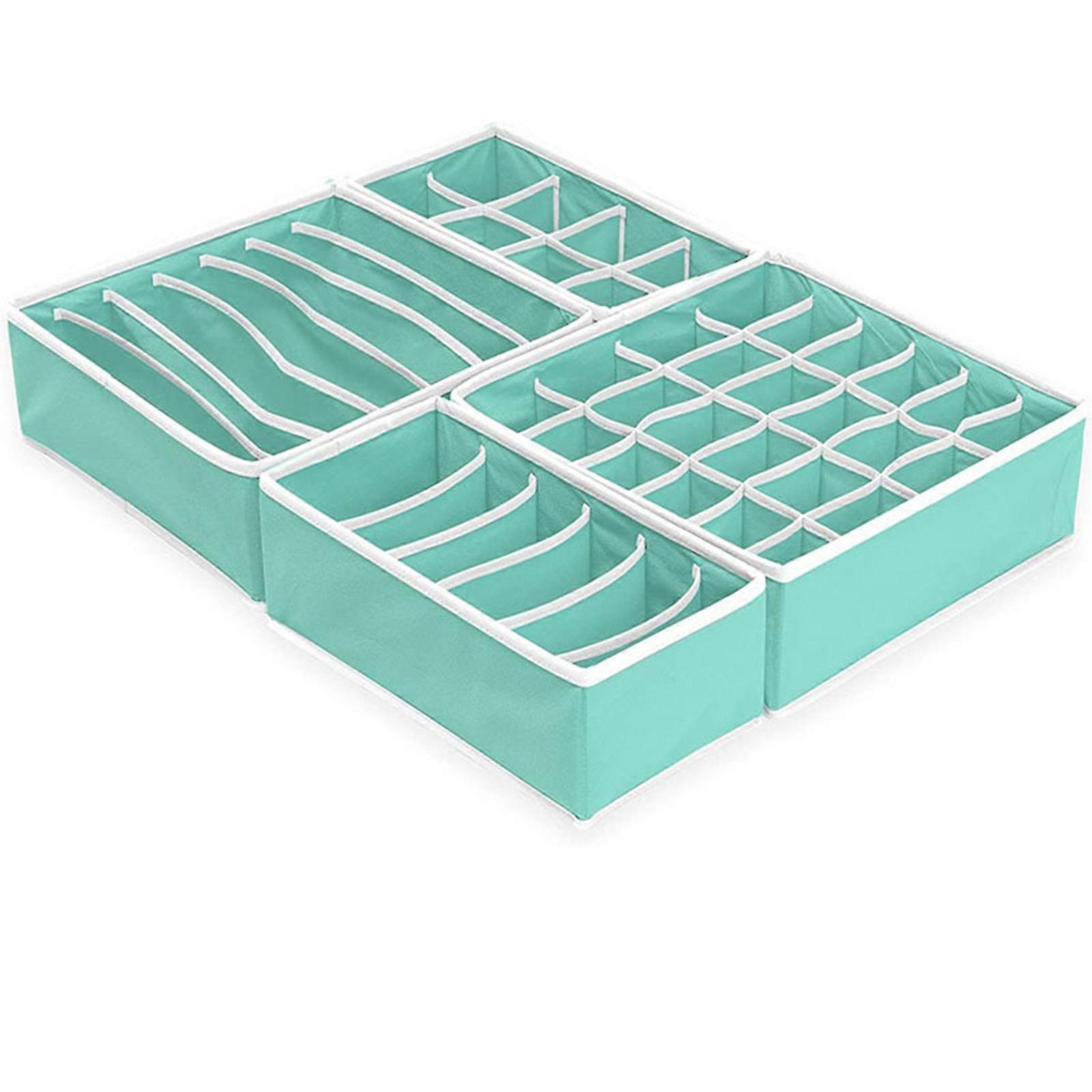 Καλύτερη προσφορά- 4 τεμάχια εσώρουχα συρτάρι διοργανωτές διαχωριστικό, πτυσσόμενο καλάθι διοργανωτή ντουλάπας, κάλτσες σουτιέν διοργανωτή και κουτιά αποθήκευσης για εσώρουχα, σουτιέν, undi