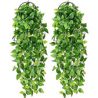 2 Stck knstliche Efeu Kletterpflanze, geflschte Plastik Efeu Girlande  Bltter grne Liane geflschte hngende Pflanzen fr Dekoration Balkon  Hochzeit Wand Home Garde | Fruugo DE