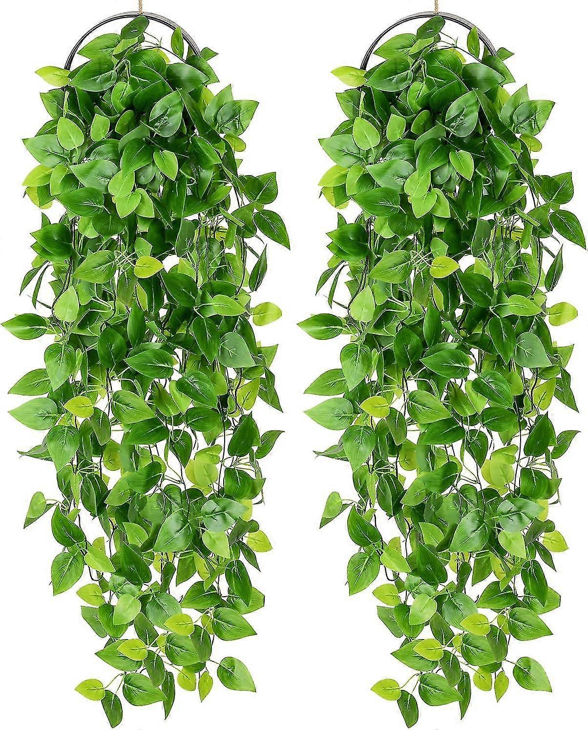 2 Stck knstliche Efeu Kletterpflanze, geflschte Plastik Efeu Girlande  Bltter grne Liane geflschte hngende Pflanzen fr Dekoration Balkon  Hochzeit Wand Home Garde | Fruugo DE