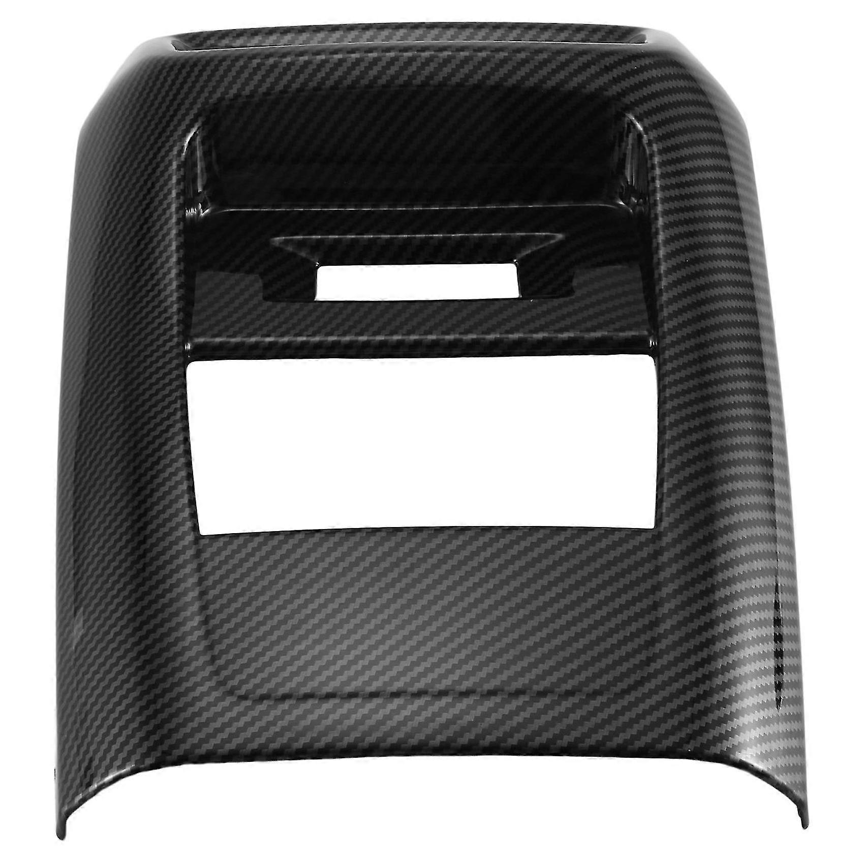 Car Carbon Fiber Rear Condition Vent Outlet Frame Anti-kick Panel Cover Trim For Explorer 2022 2023