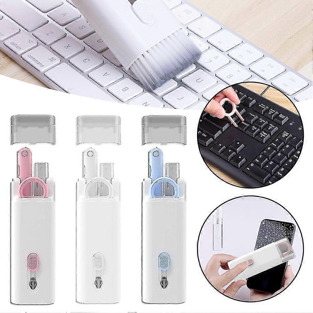 7-in-1 Computer Keyboard Cleaner Brush Kit Earphone Cleaning Pen For Headset Tools Keycap Puller