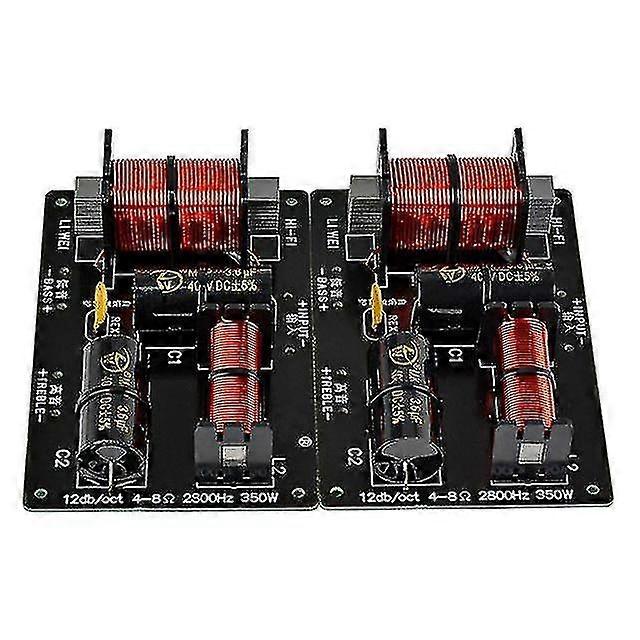 Naiwang 2pcs 350w 2 Ways Crossover Audio Board Tweeter Bass Speaker Frequency Divider For 4-8ohm Diy Speaker Filter 2800hz
