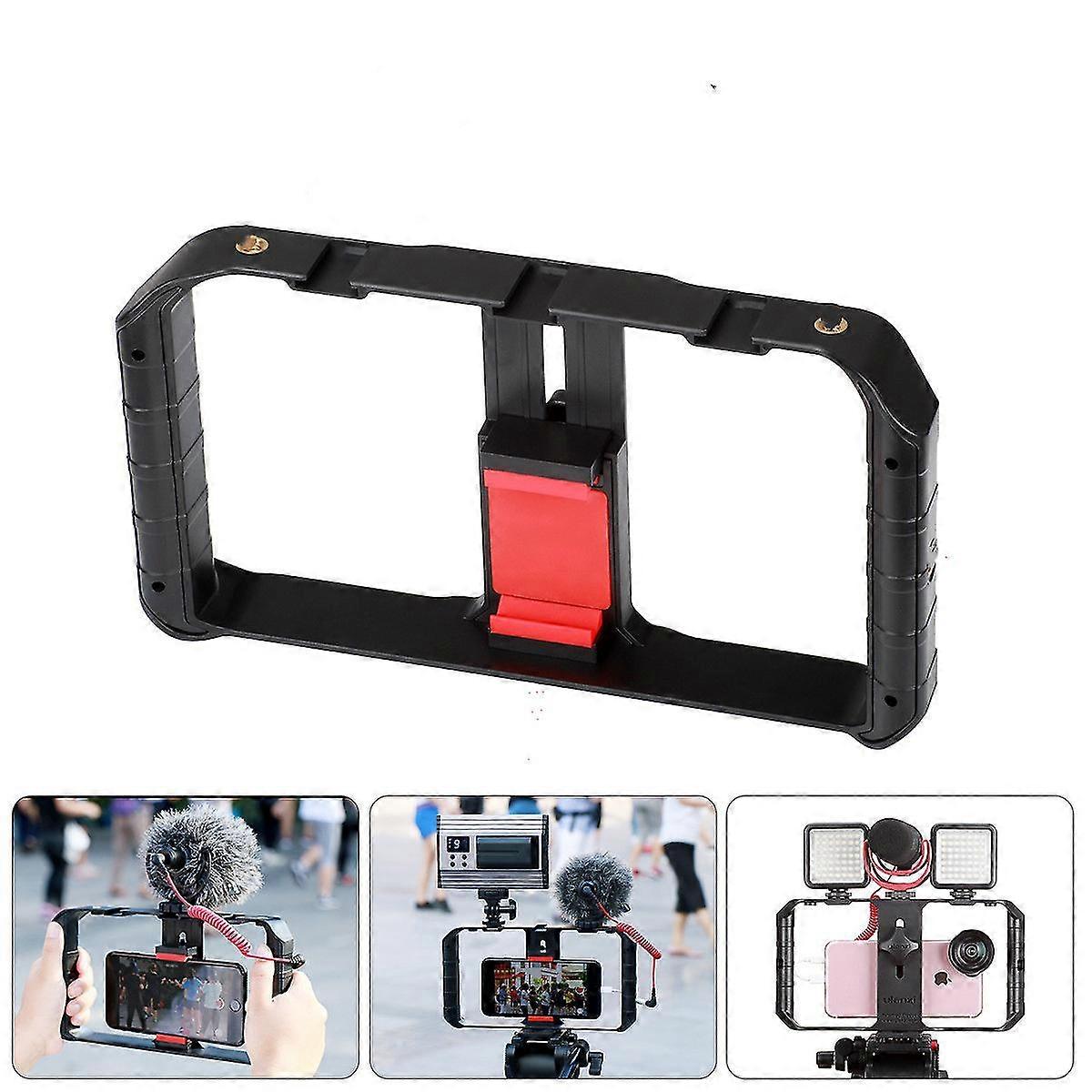 Ulanzi U Rig Pro Rig Triple Hot Shoe Mounts Video Stabilizer Vlog Grip For Mobile Maker For Microph