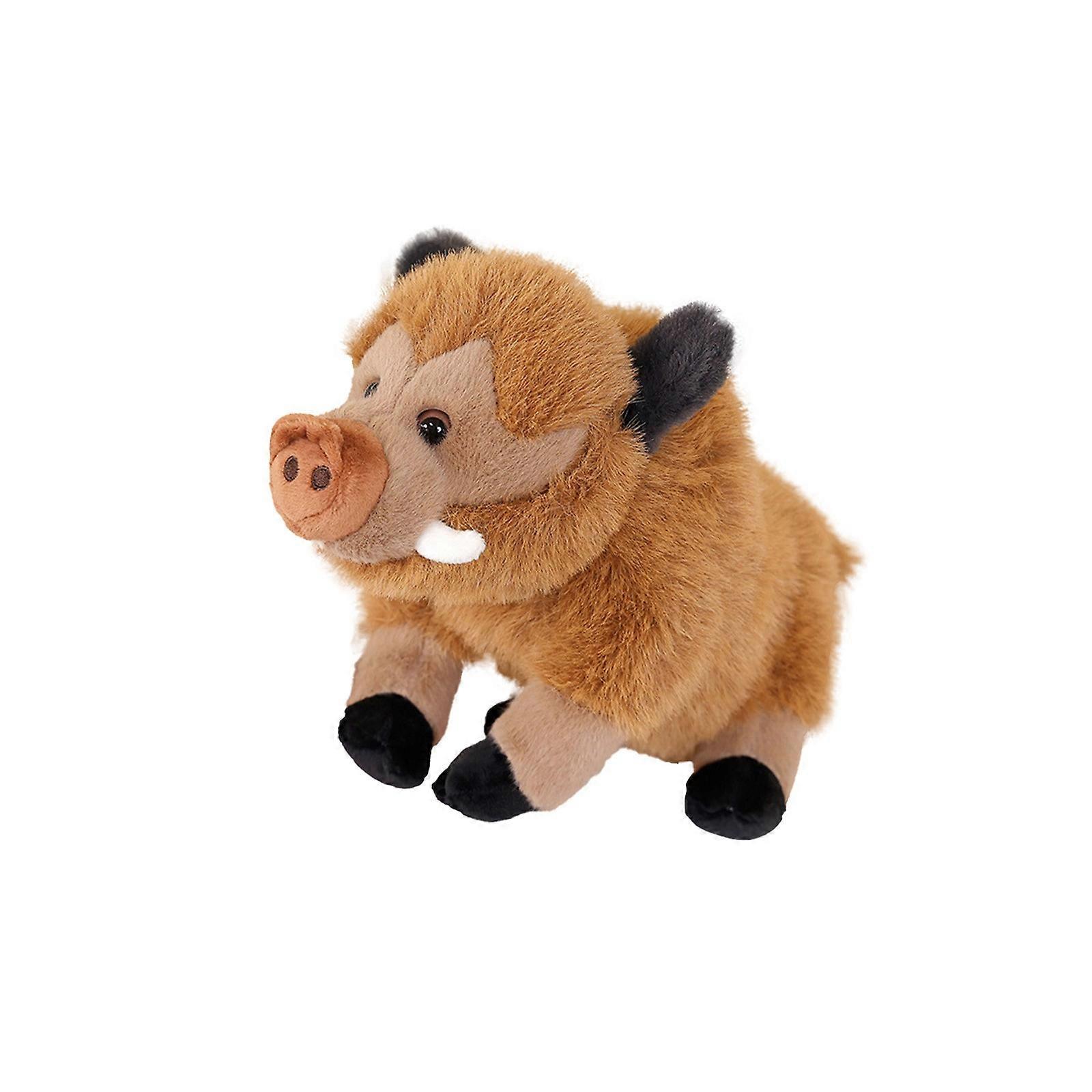 Niedliche Simulation Im Freien Wildschwein Puppe Plüschtier Wenig im Freien Wildschwein Puppe Beruhigendes Tuch Puppe Geburtstagsgeschenk Licht Kaffee Oder Hellbraun