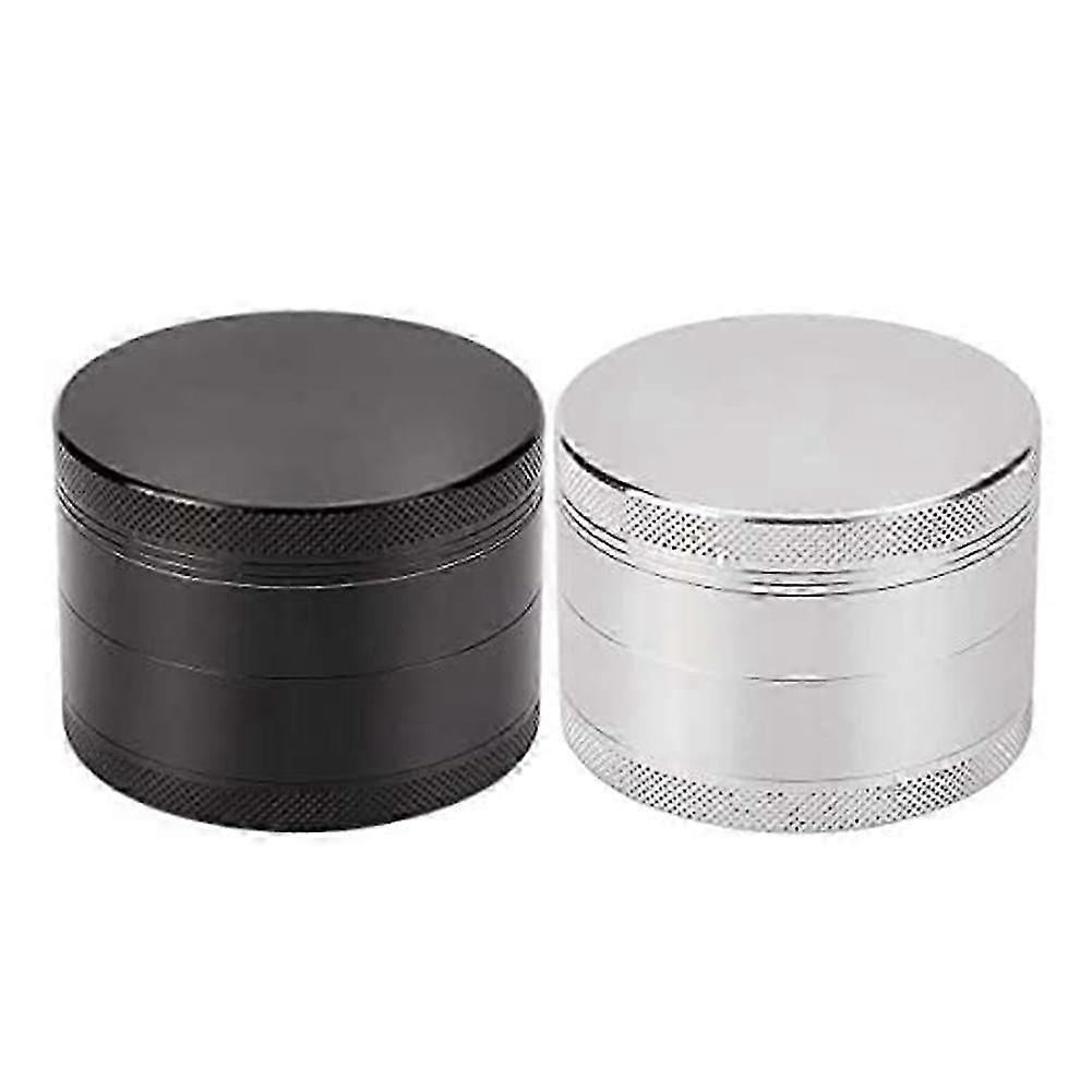 2pcs 2.5 Inch (about 6.3 Cm) Large Spice Vanilla Grinder Black Silver