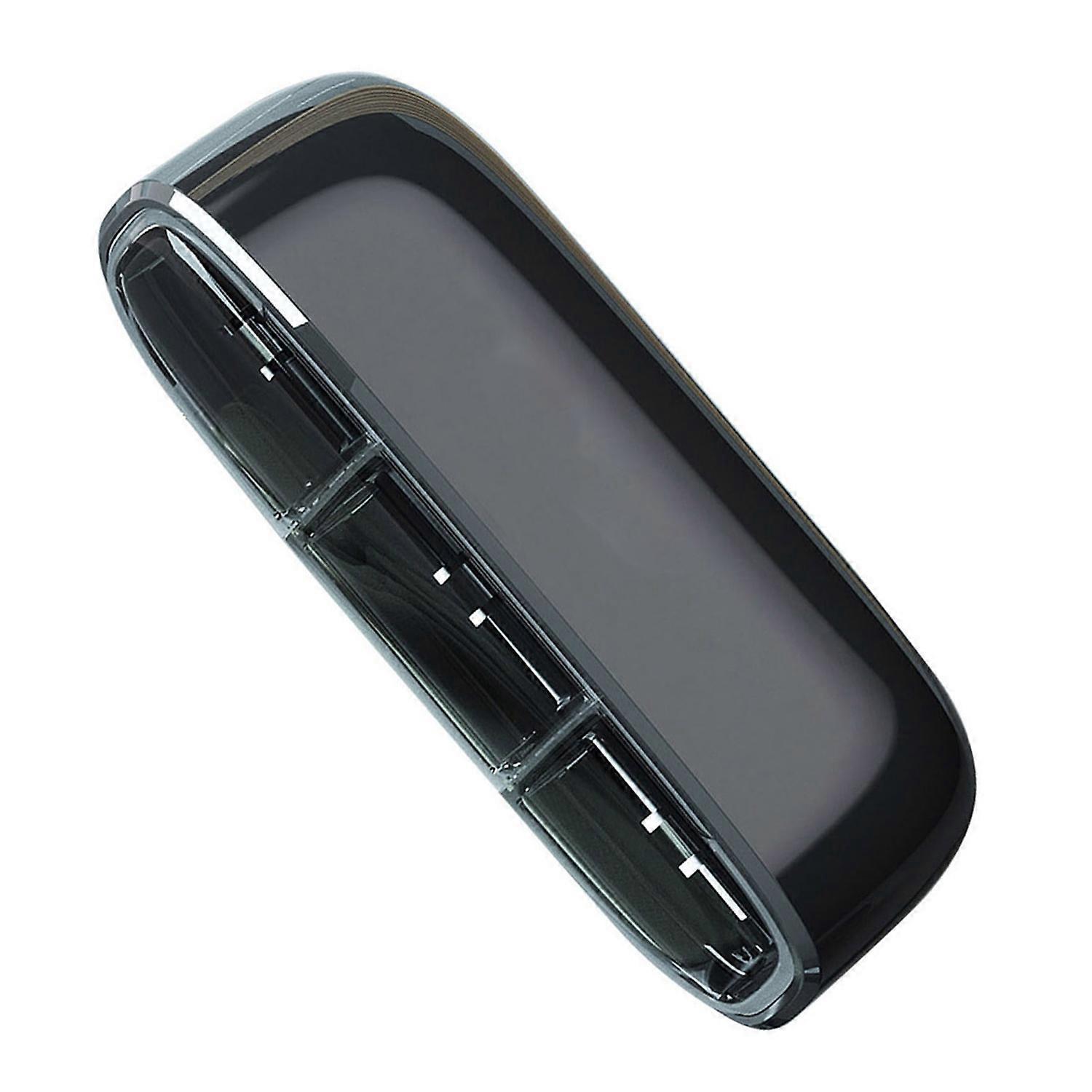Portable 3-Compartment Pill Box Letter Printed with Dust-proof Transparent Lid Silicone Seal
