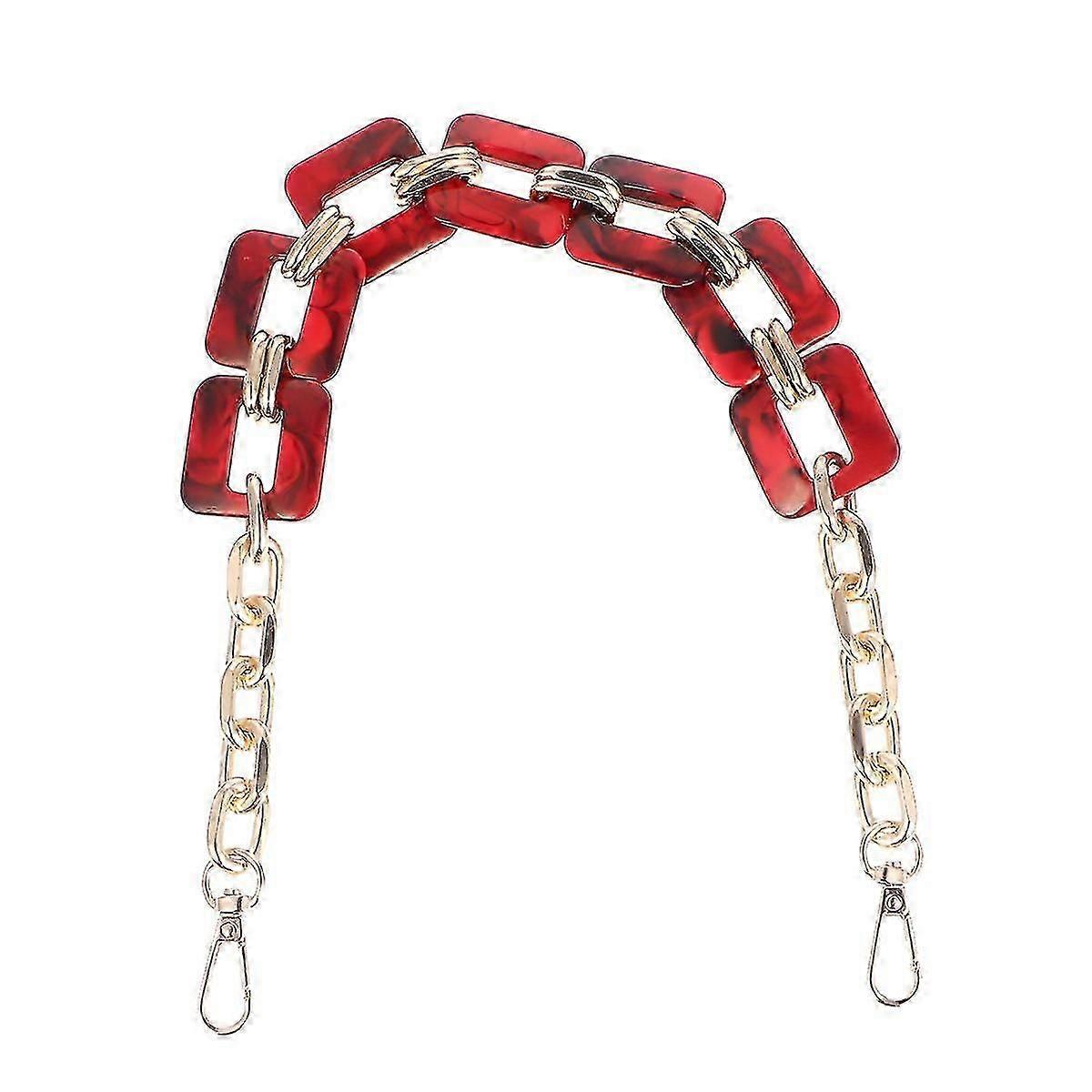 1 Pc Versatile Chic Bag Chain Fashionable Handbag Replacement Strap Red
