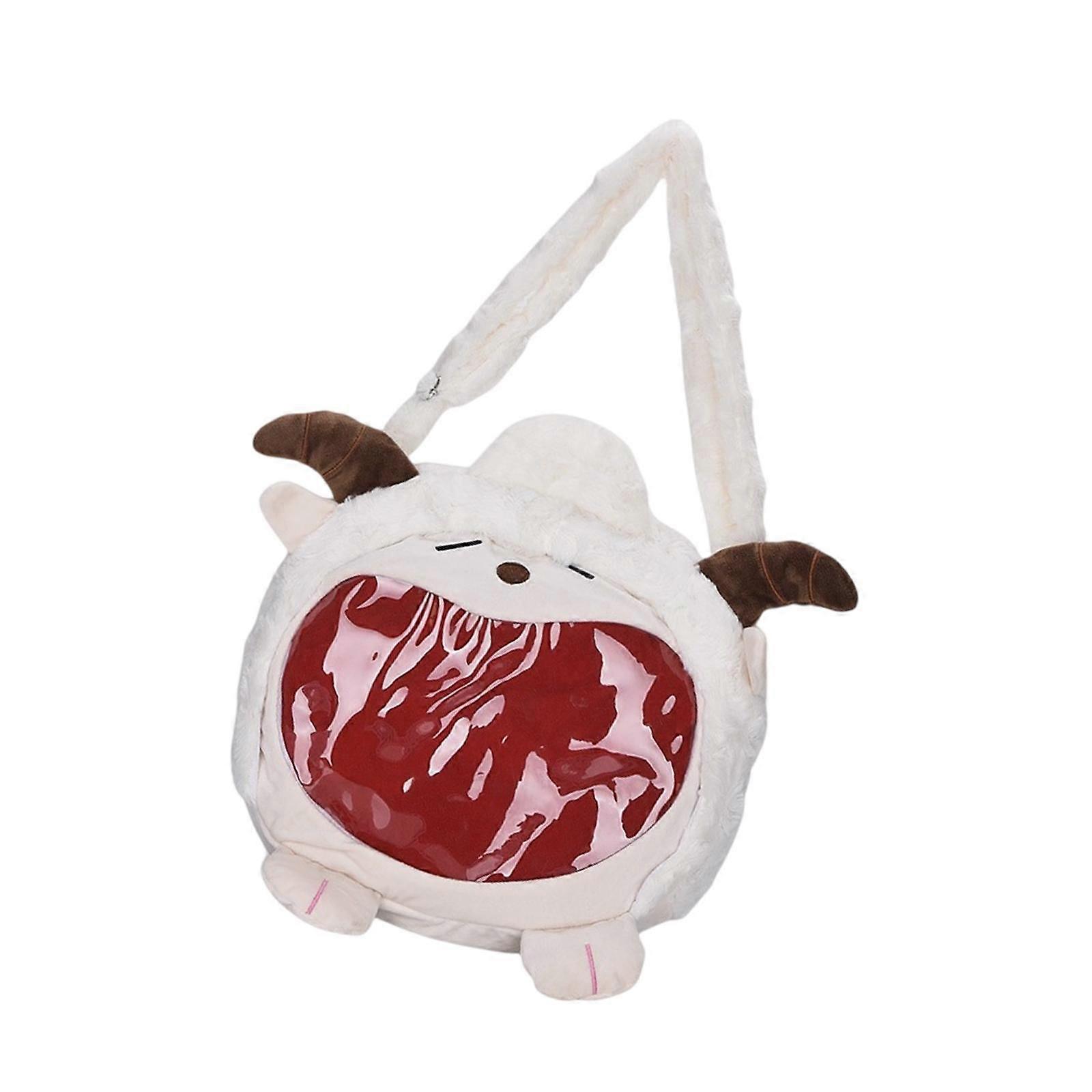 حقيبة ظهر أفخم حقيبة مدرسية مريحة حقيبة كتب كرتونية للنساء كلية المراهقين أبيض