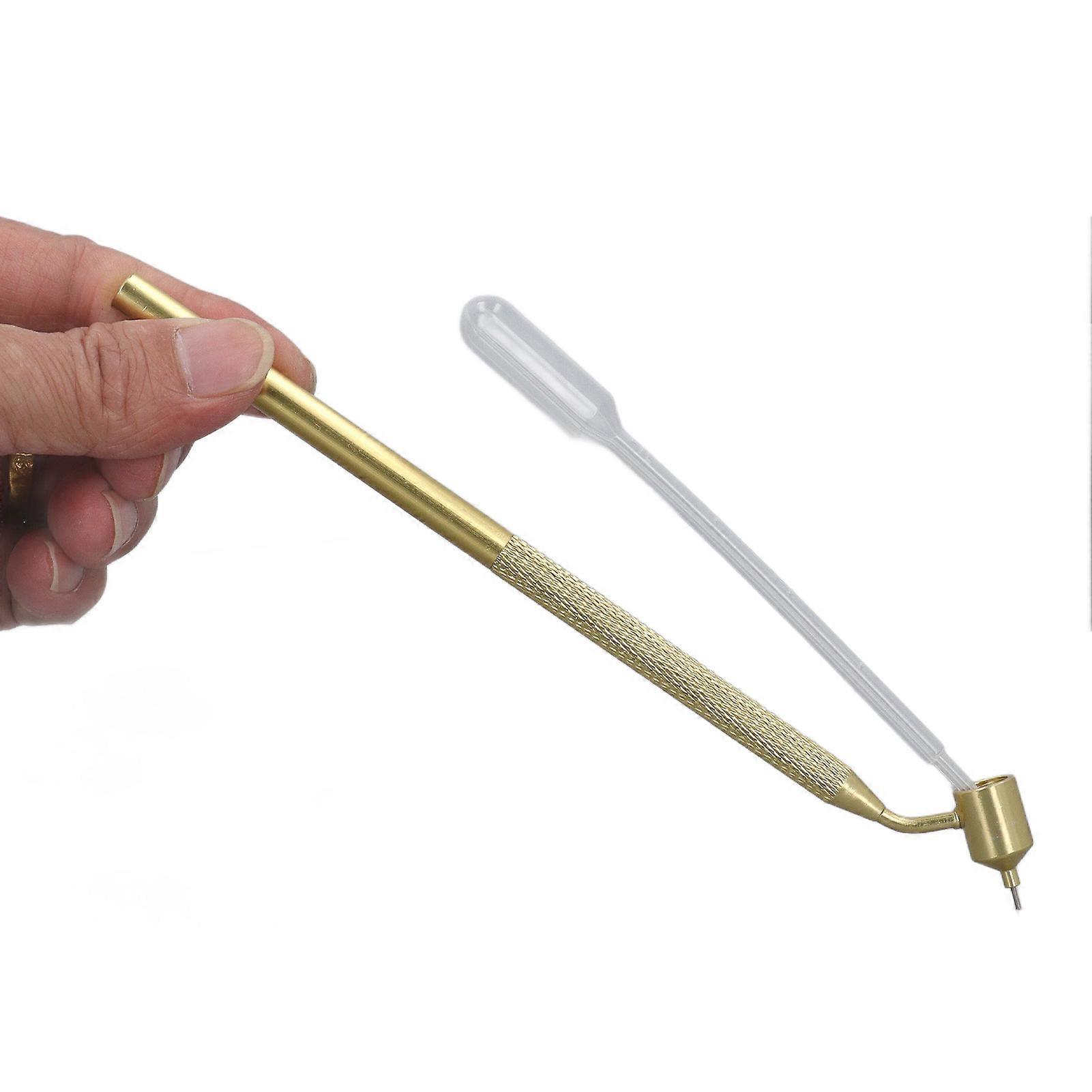 Fine Line Paint Pen Slanting Fluid Writer Detailing Painting Applicator for Rock Chip Scratch Repair with Dropper 0.7mm 