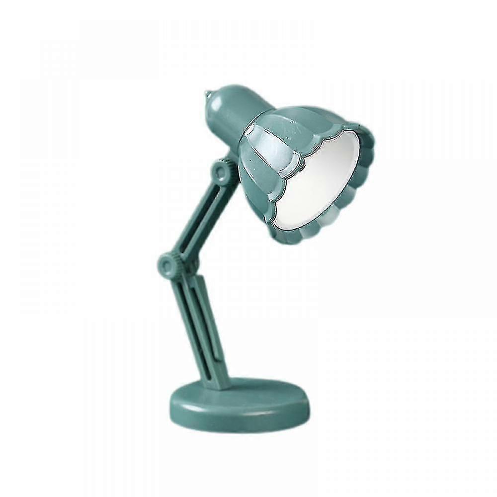 Led Mini Desk Lamp Desktop Learning Reading Clip Lamp Portable Petal Night Light-green