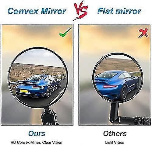 Bike Mirror,bike Rearview Mirror 360 Adjustable Convex Mirror2pcs Bike Rear View Mirrors Adjustable Rotatable Handlebar Mounted Plastic Convex Mirror,