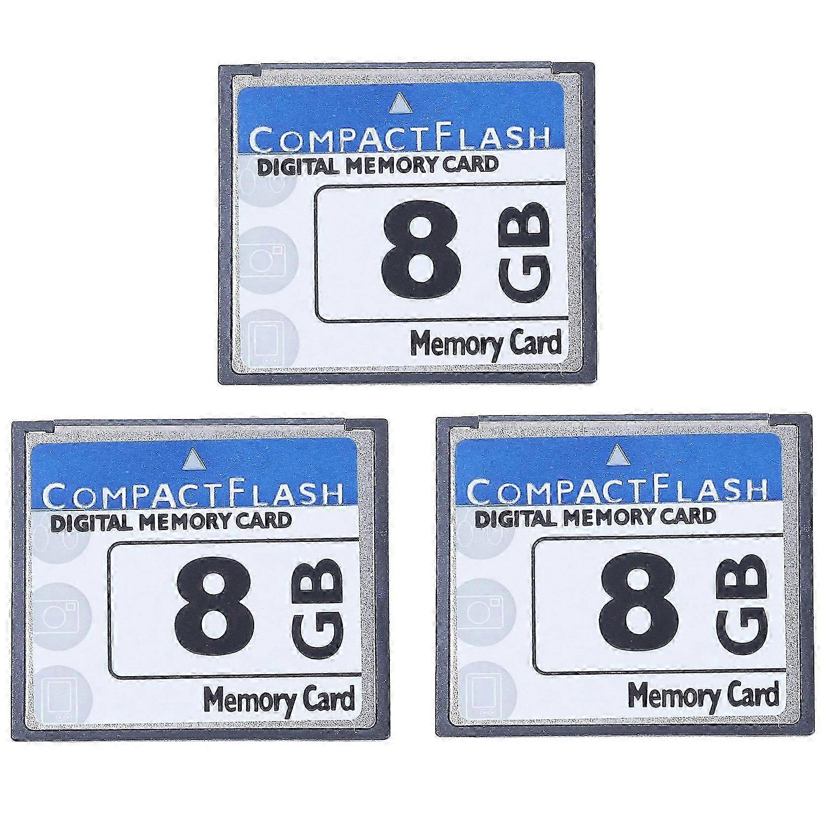 3X 8GB Compact Flash Memory Card(White&Blue)