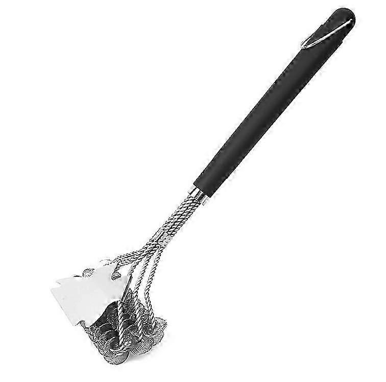 Safe Bristle-Free Grill Brush with Scraper - BBQ Cleaning Tool fast