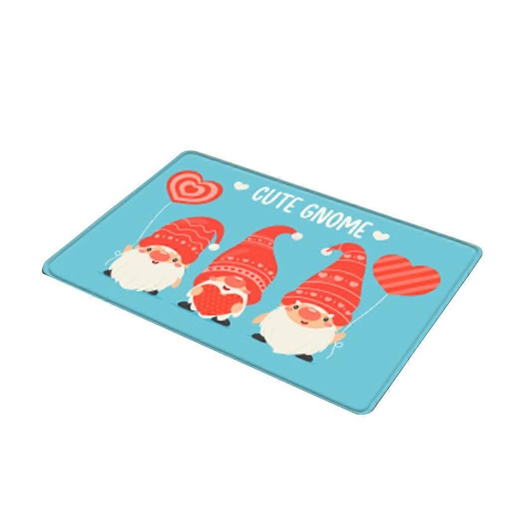 Valentine's Day Love Theme Faceless for Doll Printing Doormat Rectangular Floor Mat Non-Slip Rug Carpet for Bathroom Kit