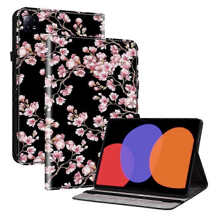 Compatible For Xiaomi Pad 6 / Pad 6 Pro Case Pattern Printing Leather Stand Tablet Cover with Card Slots