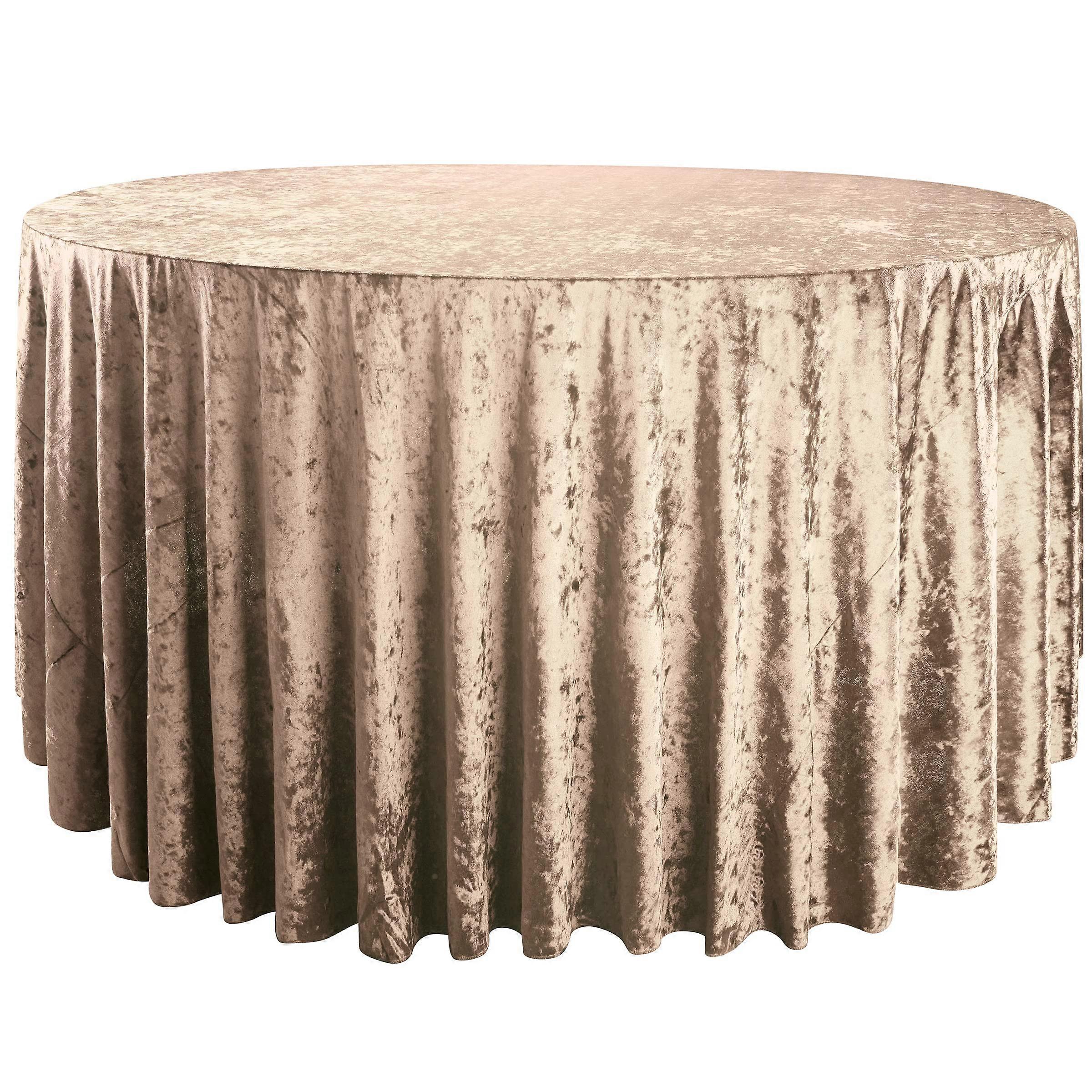 Velvet Washable Wrinkle Resistant Tablecloth for Banquets 70" Round