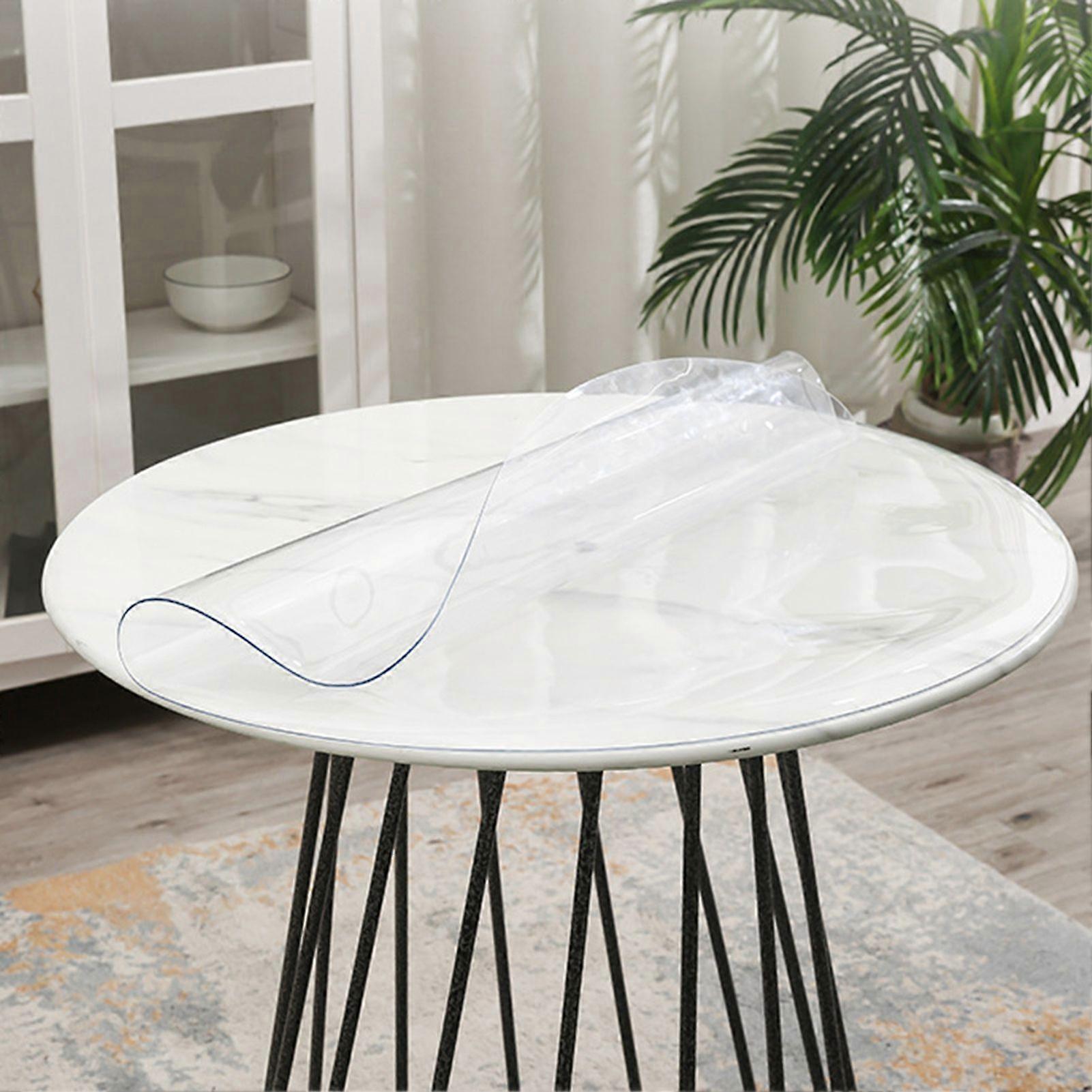 Qinghai Transparent Dining Table Mat Thickened Visible Round Table ...