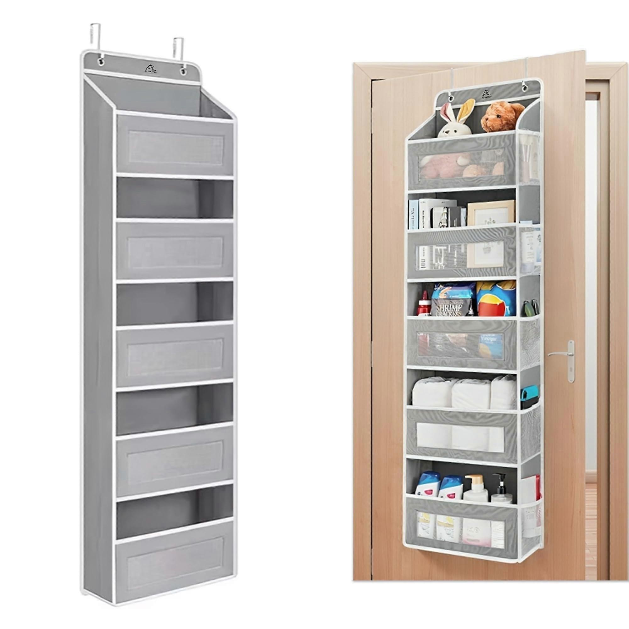Over The Door Organizer for Bathroom Closet - Adjustable Shelf Rack, Hanging Storage Solution, Space-Saving Design