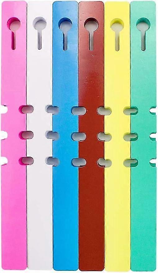 塑料树标签 600 件花园植物标签 2x21cm 环绕式吊牌（6 种颜色）