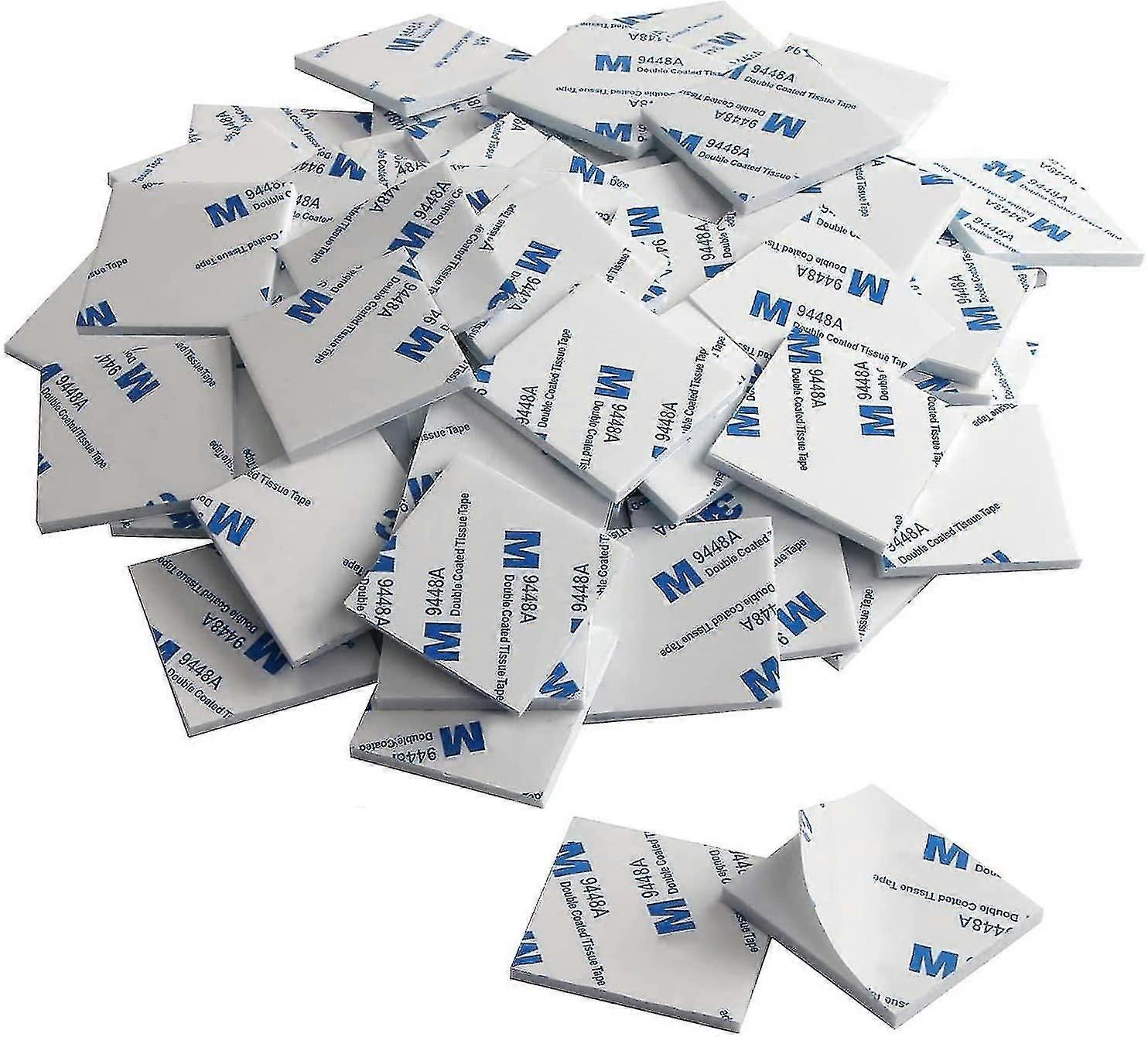120 Pack Square Double Sided Foam Tape Strong Pad Mounting Adhesive Tape (white)
