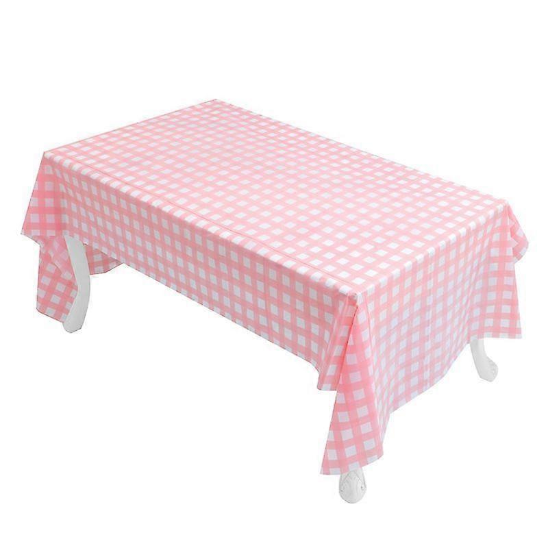 Checkered Buffalo Plaid Gingham Fabric Rectangle Tablecloth for Summer Picnics and Patriotic Parties (54" x 108")