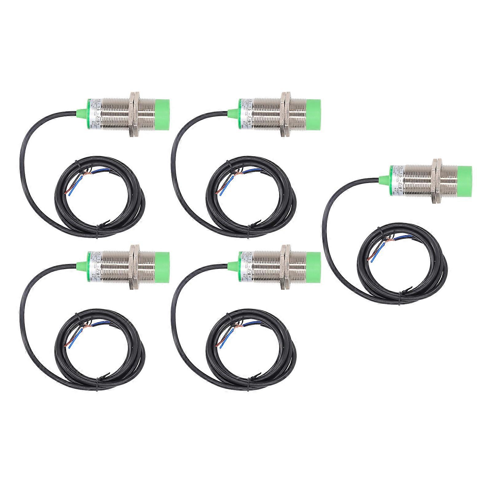 5 Pcs Proximity PNP Normally Open 15mm IP65 Inductive Proximity Sensor Detection Switch 6‑36VDC