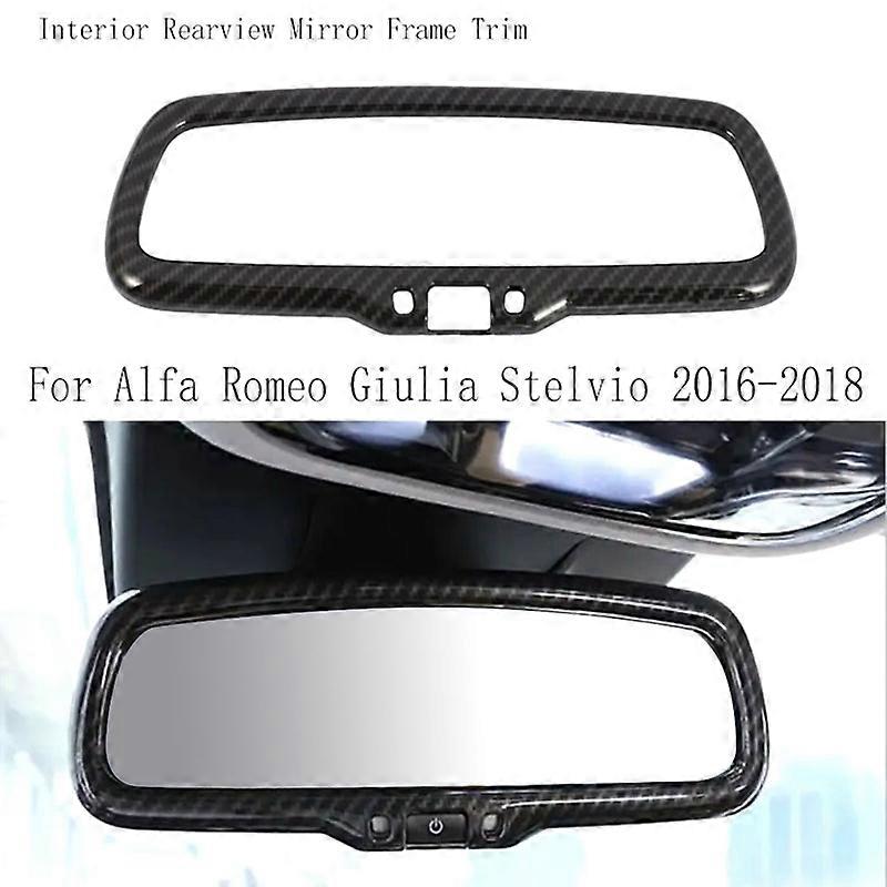For Stelvio 2016-2018 Interior Rearview Mirror Frame Trim