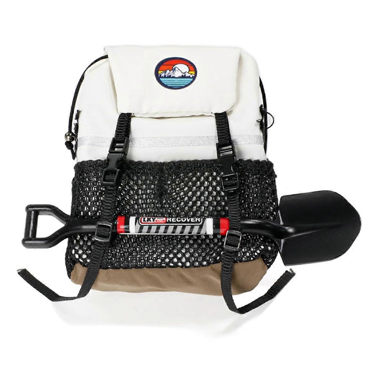 Simulation Backpack Shovel Storage Bag,White bag+Shovel