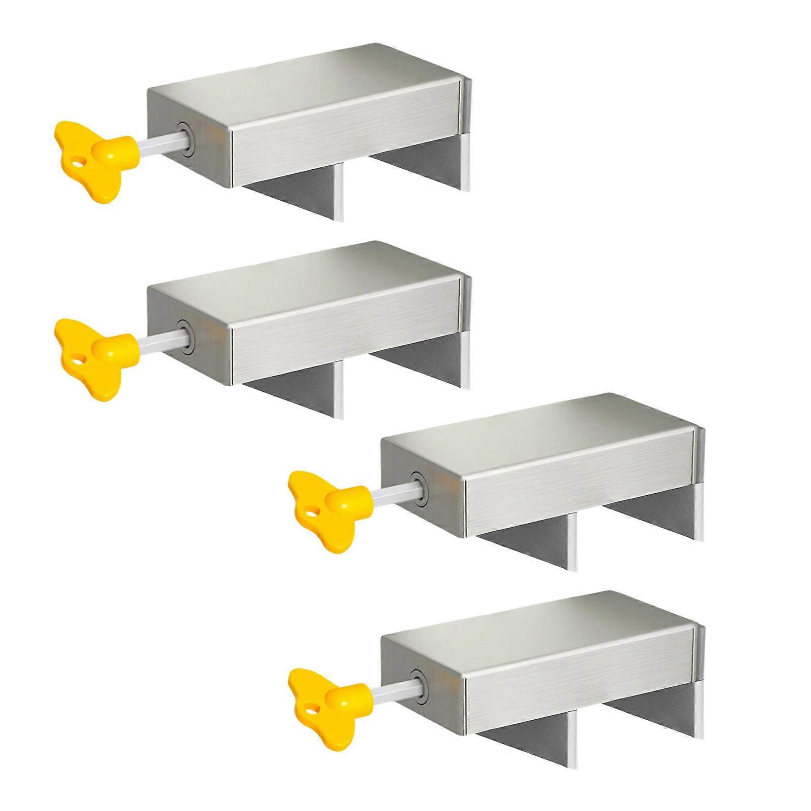 Sliding Window Lock with Key Aluminum Alloy Window Door Stoppers Adjustable Security Window Lock Easy to Install