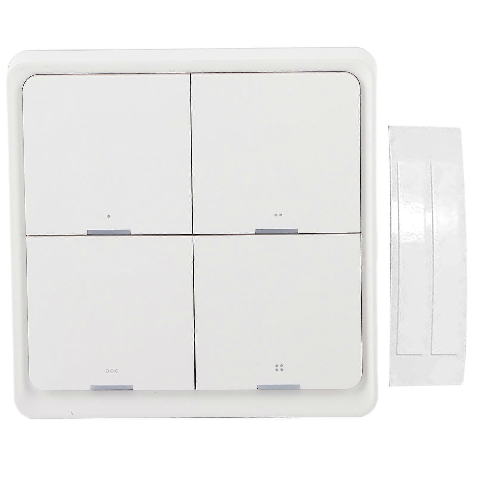 Wireless Scene Switch Intelligent 4‑Way Panel Wall Switch Mobile Phone APP Control for ZigBee