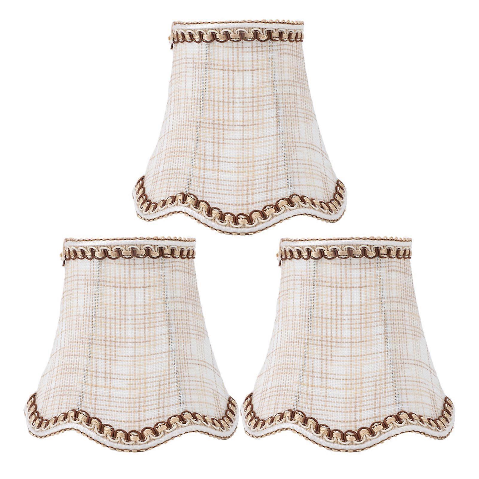 3pcs Lampshade Modern Minimalist Clip On Type Cloth Lamp Shade for E14 Bulb Candle Chandelier 