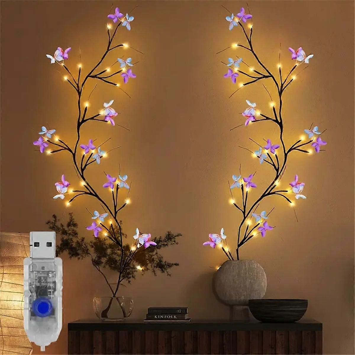 Willow Vine Light with Butterfly 30LED 8 Modes USB for Home Party and Christmas Decoration Fairy String Lights