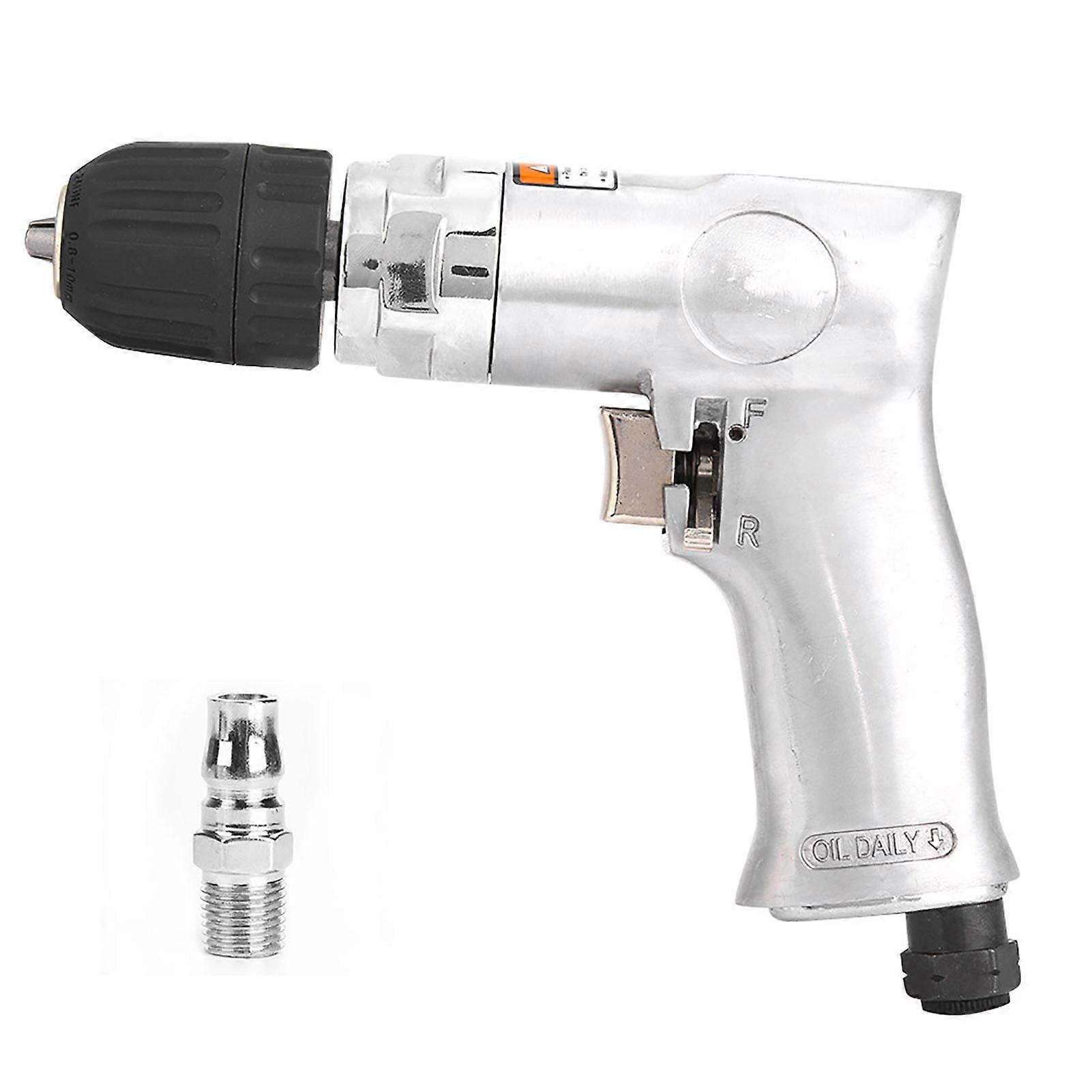 Air Drill 3/8in Self Locking Reversible Switch Pistol Type Hand Pneumatic Tool