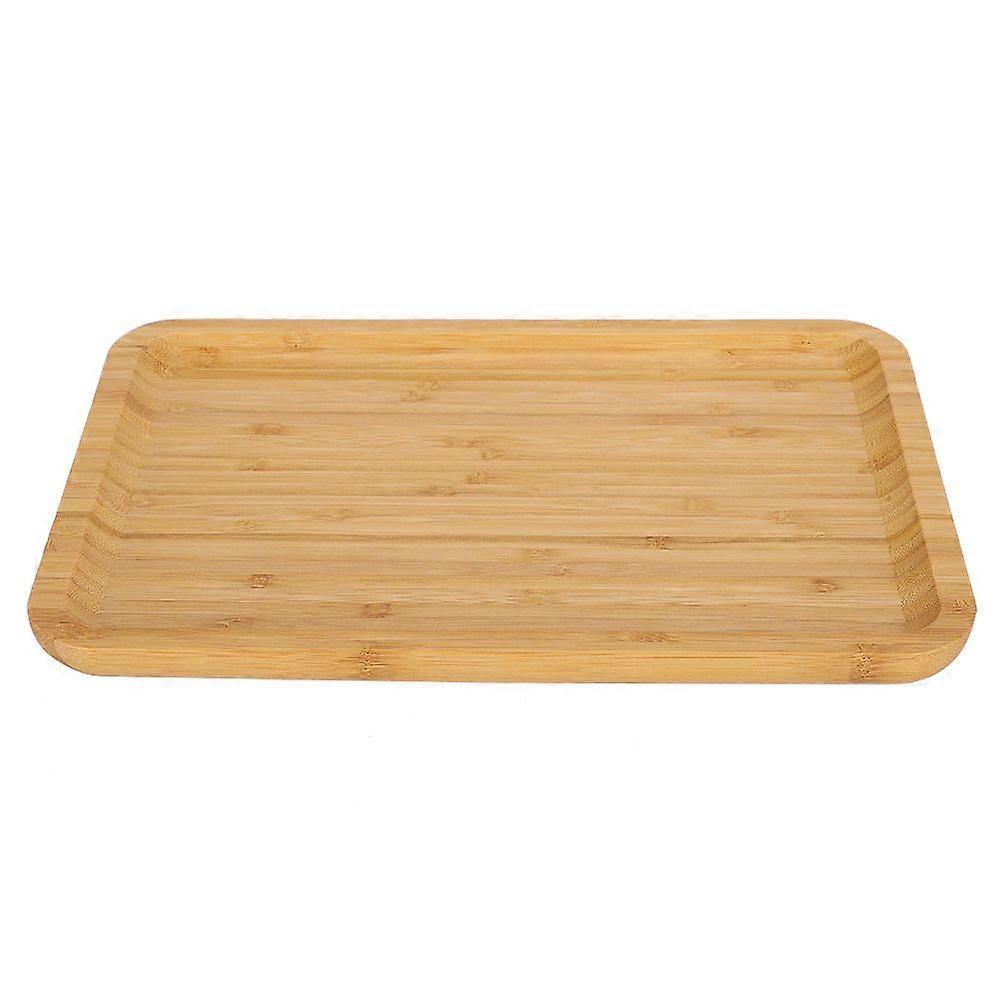 Rectangular Bamboo Serving Tray Food Fruit Cake Storage Plate for Household Kitchen Use