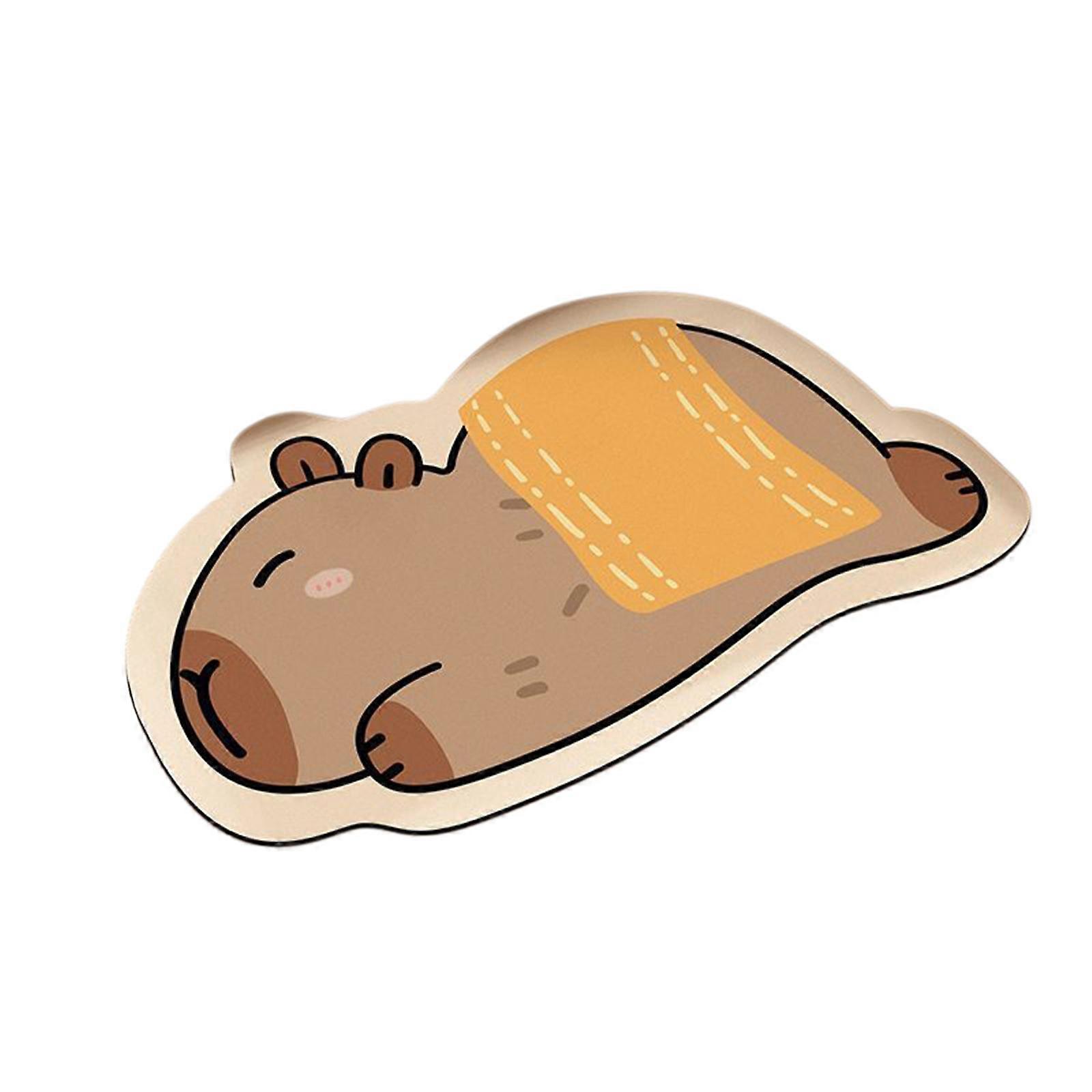 ホームエッセンシャルカピバラ珪藻泥フロアマットバスルームフロアマット玄関ソフトラバーボトム吸水滑り止めトイレフロアマット