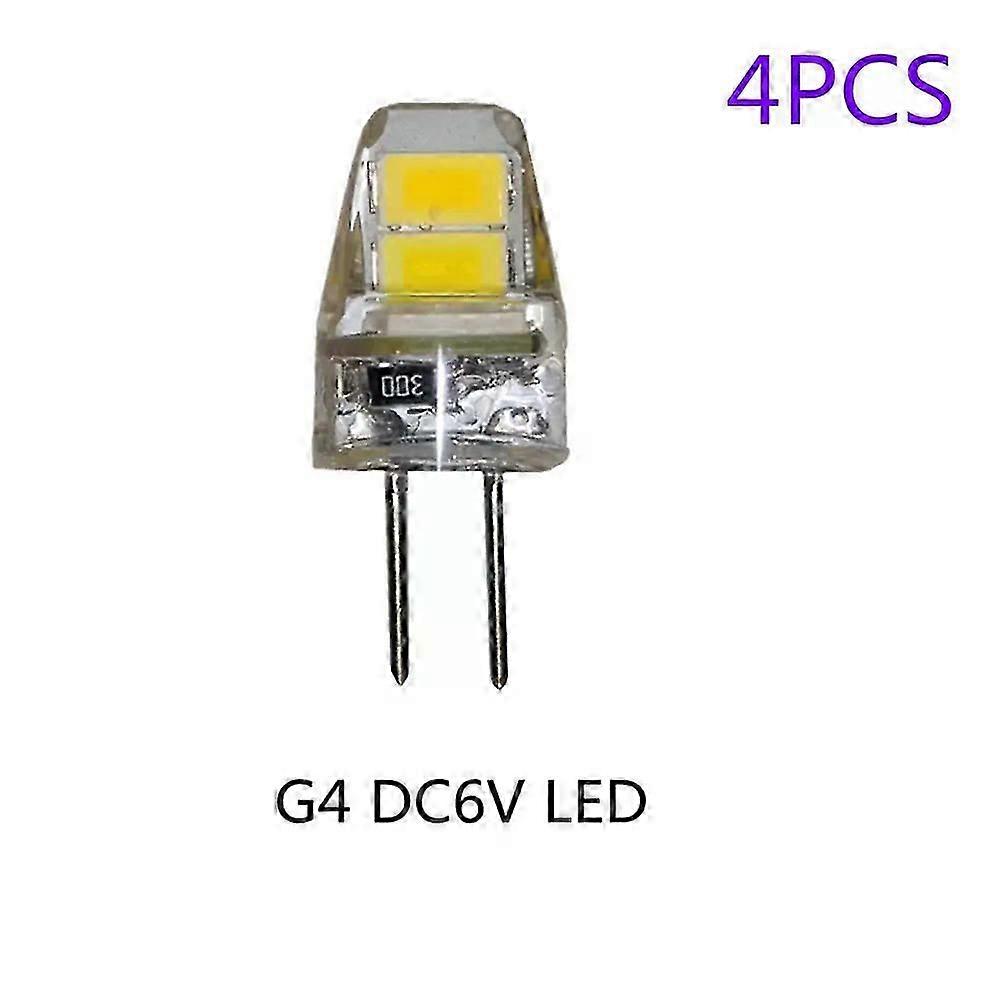 4PCS Ampoule de microscope G4 6V Ampoule de microscope LED DC6V G4 LED 6V source lumineuse de microscope 6V G4 DC6V LED Ampoule d’instrument G4 6V LED