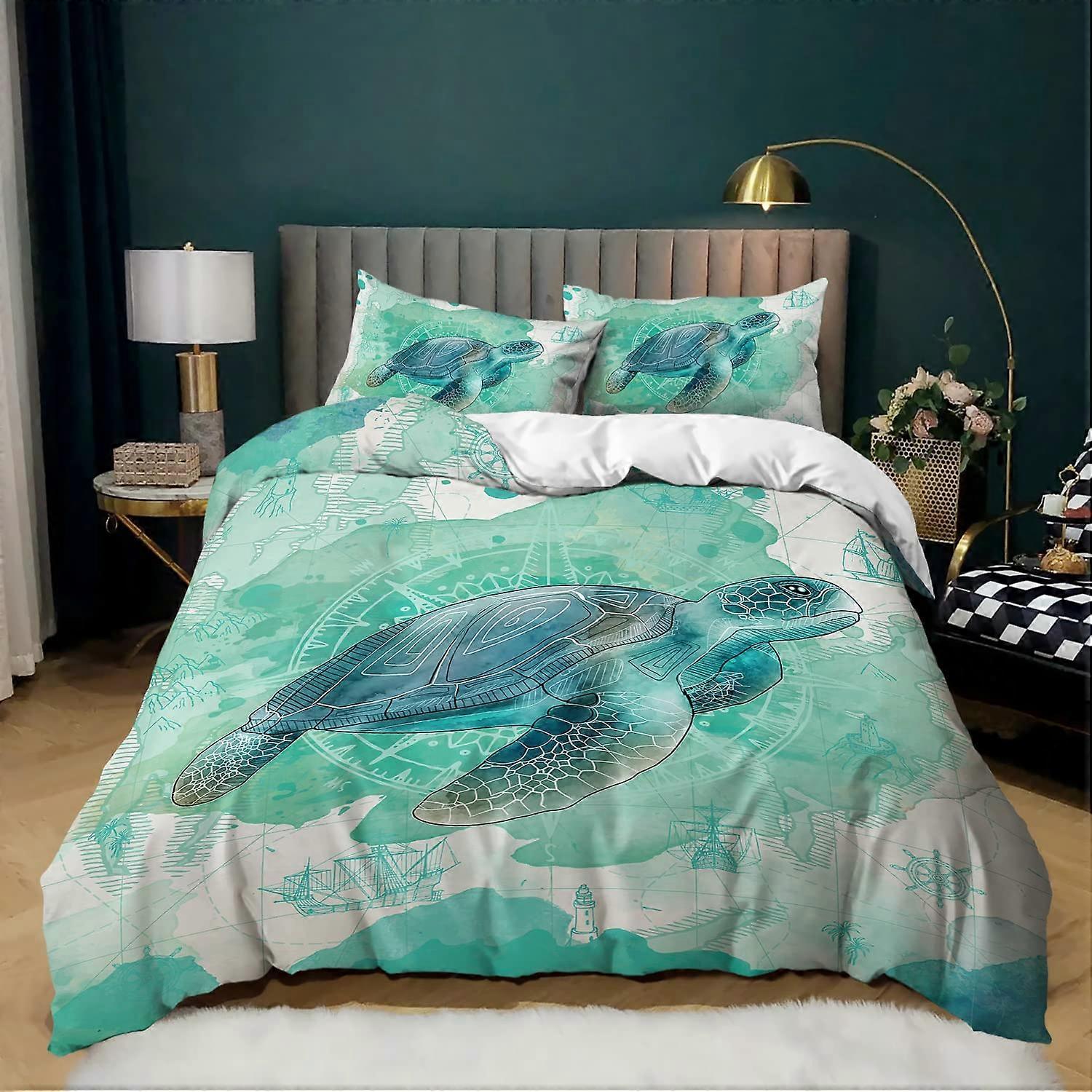 3 Piece Bedding Set Ocean Beach Design for Bedroom Twin Size