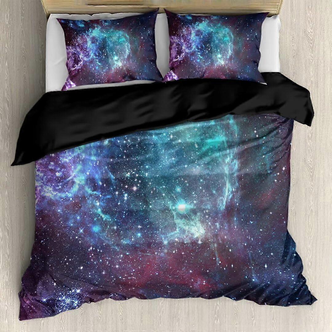 Light Blue Kids Galaxy Bedding Sets for  Queen Size