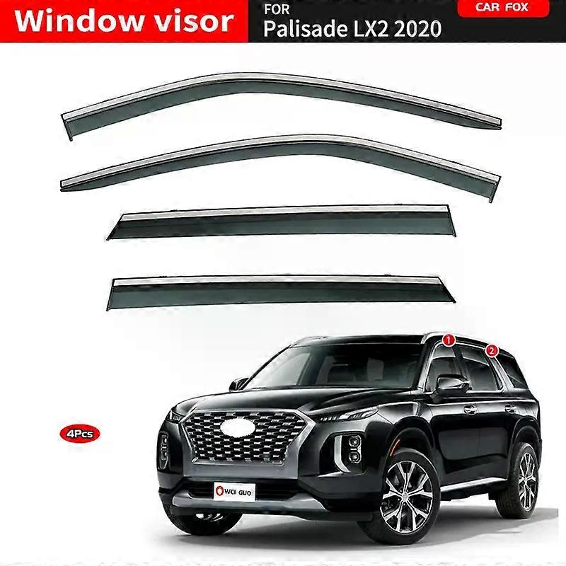 Applies to For HYUNADAI Palisade LX2 2020-2022 Window Visor Rain Or Shine Side Window Deflector Visor Shades Ventvisor Strip