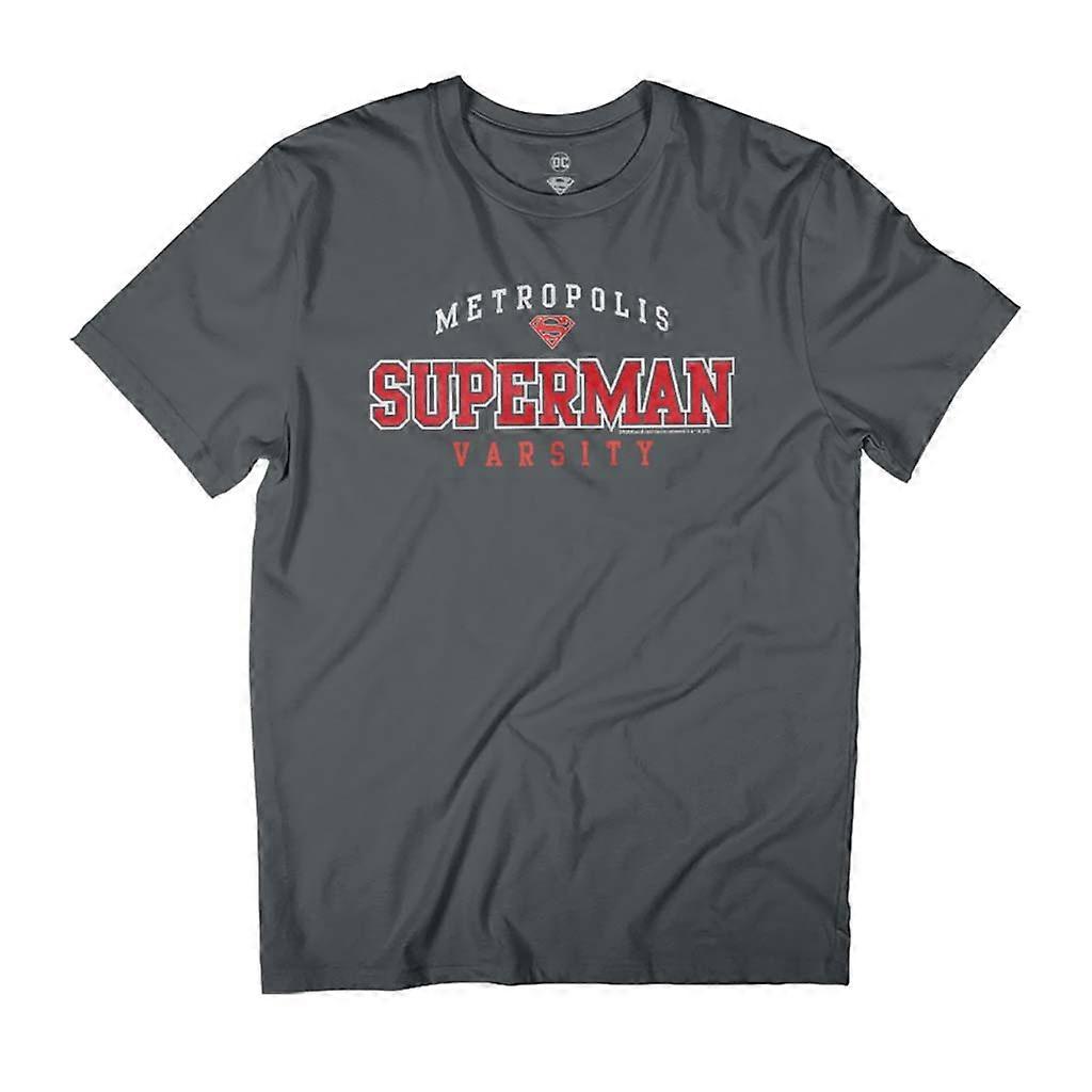 Superman Metropolis Varsity Logo Men's T-Shirt