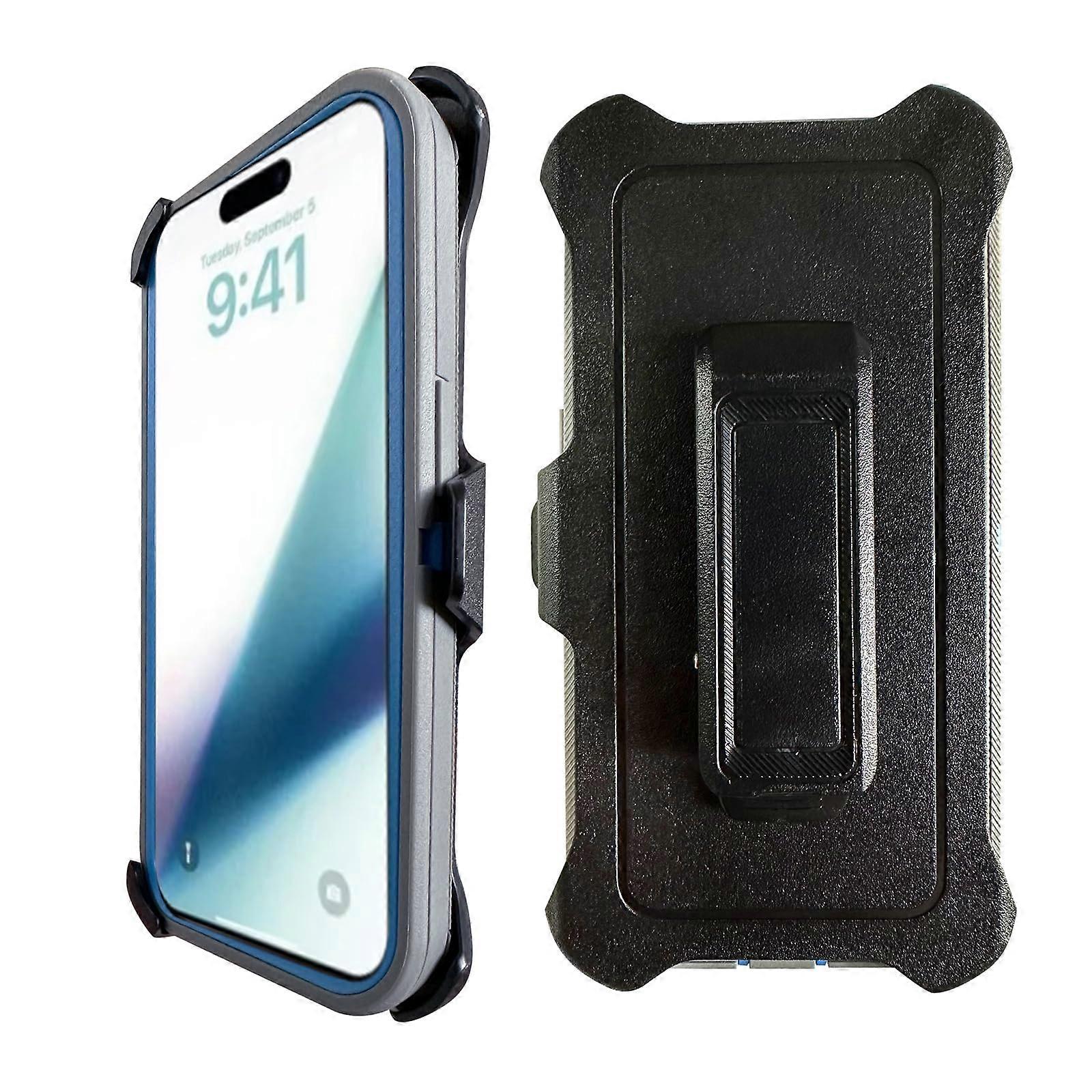 Belt Clip Leather Case for iPhone 15 Plus (6.7 Inch), Drop Protection