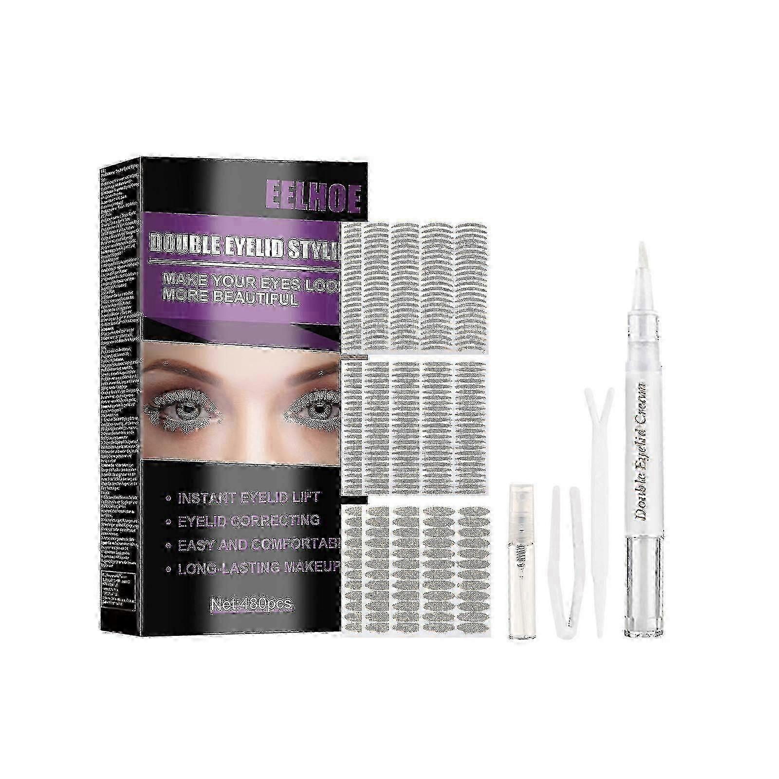 8pcs/set Double Eyelid Styling  Double Eyelid Sticker Set Invisible Big Eyelid