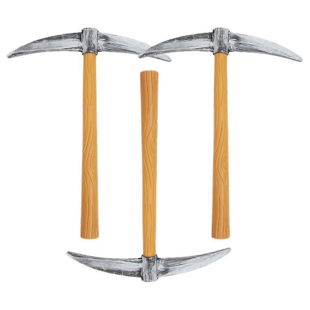 3pcs Simulering Pickaxe Toy Dwarf Cosplay Liten Pickaxe Prop Cosplay Party Stage Performance Supply