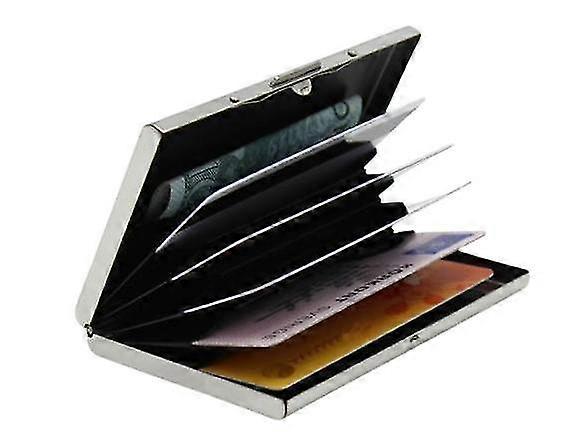 RFID-Protected Wallet with Metal Pouch - Rostfri Long Holder