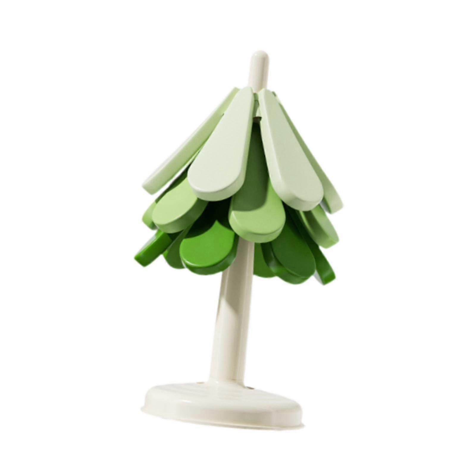 Heat Resistant Silicone Trivet Mat Foldable Tree Shape Table Protector for Pots Bowls Pans