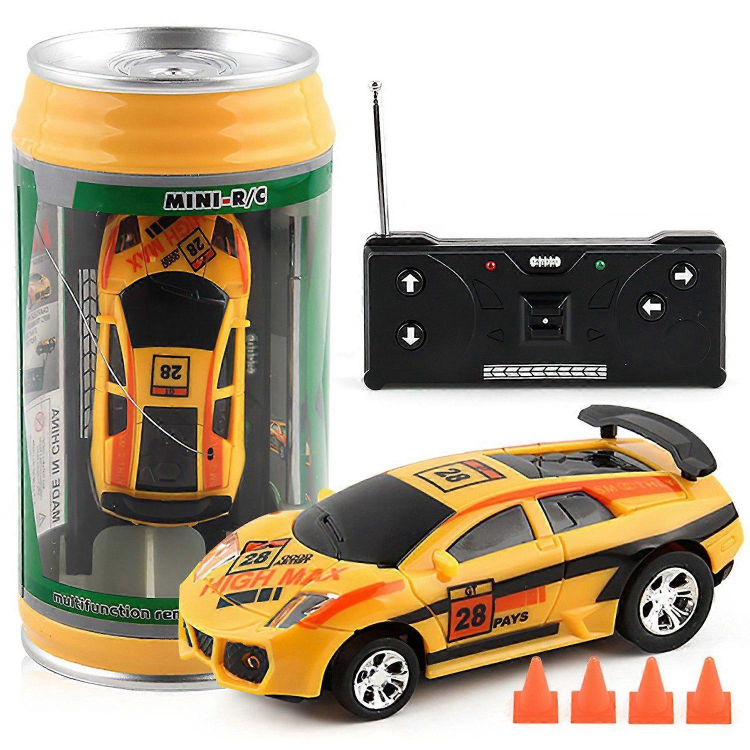Yellow Easy to Pull Can Remote Control Car with Smooth Handling and Durable Design