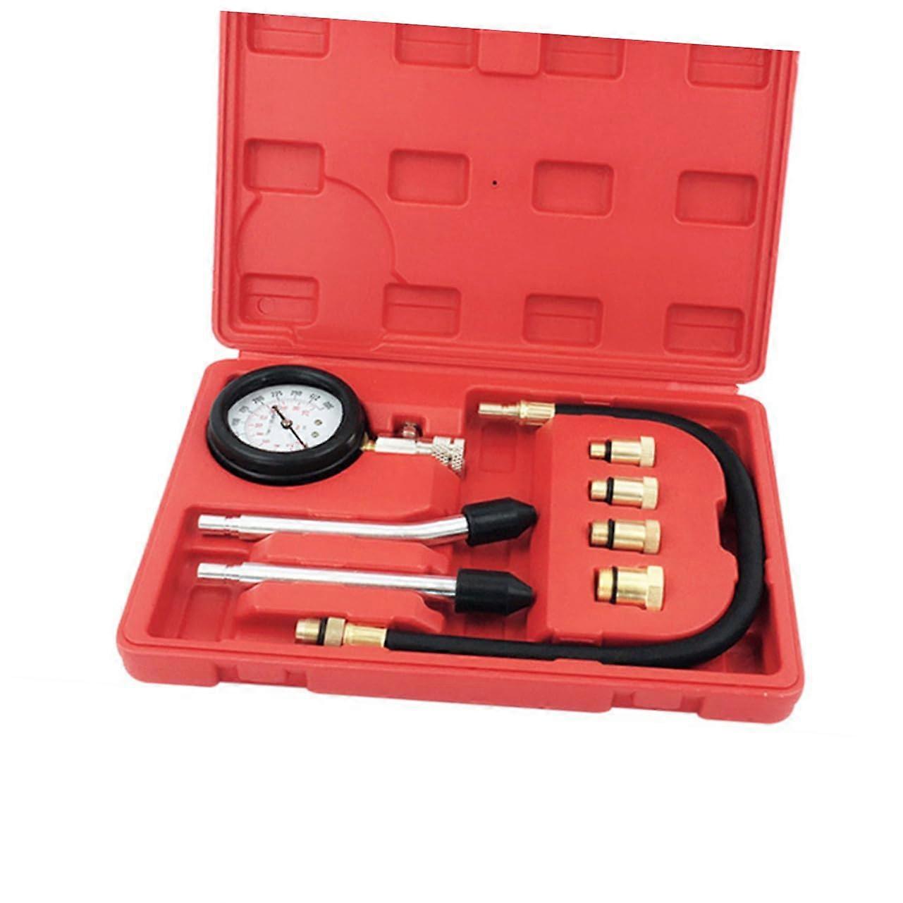 Engine Gauge Set 2in1 Cylinder Pressure Gauge Leak Detector for Car Motorcycle 0300psi Compression Tester